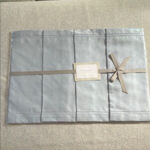 Williams Sonoma Hemstitched Linen Placemats Bluebell